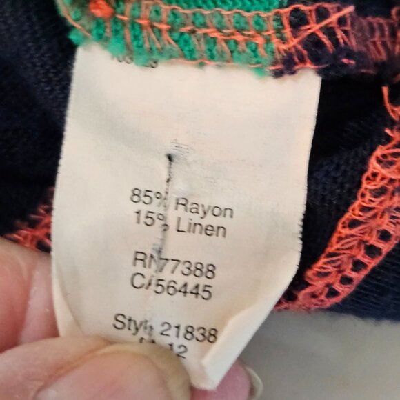 J.Crew Colorblock Lightweight Sweater Medium Linen Blend  Boatneck Preppy - Picture 8 of 8